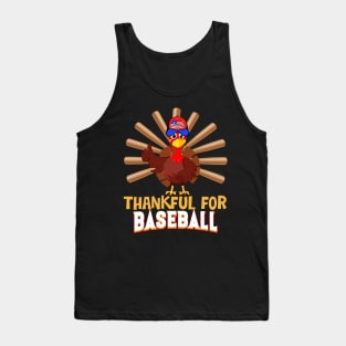 Baseball Turkey Sport Lovers Thanksgiving Tank Top